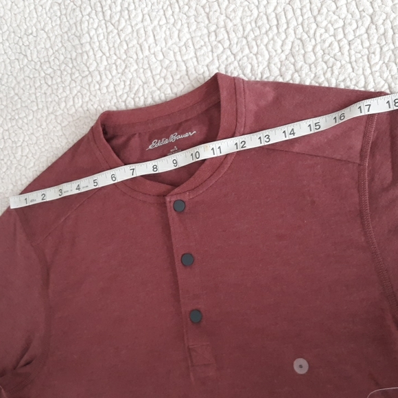 NWT Eddie Bauer Small Adventurer Henley Seawool Short Sleeve Shirt - Picture 12 of 16